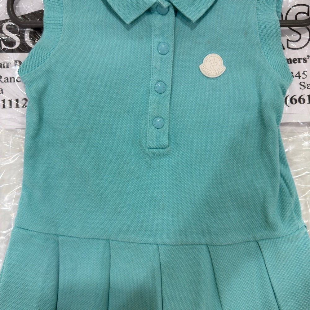 Moncler Aqua Blue Polo Dress
